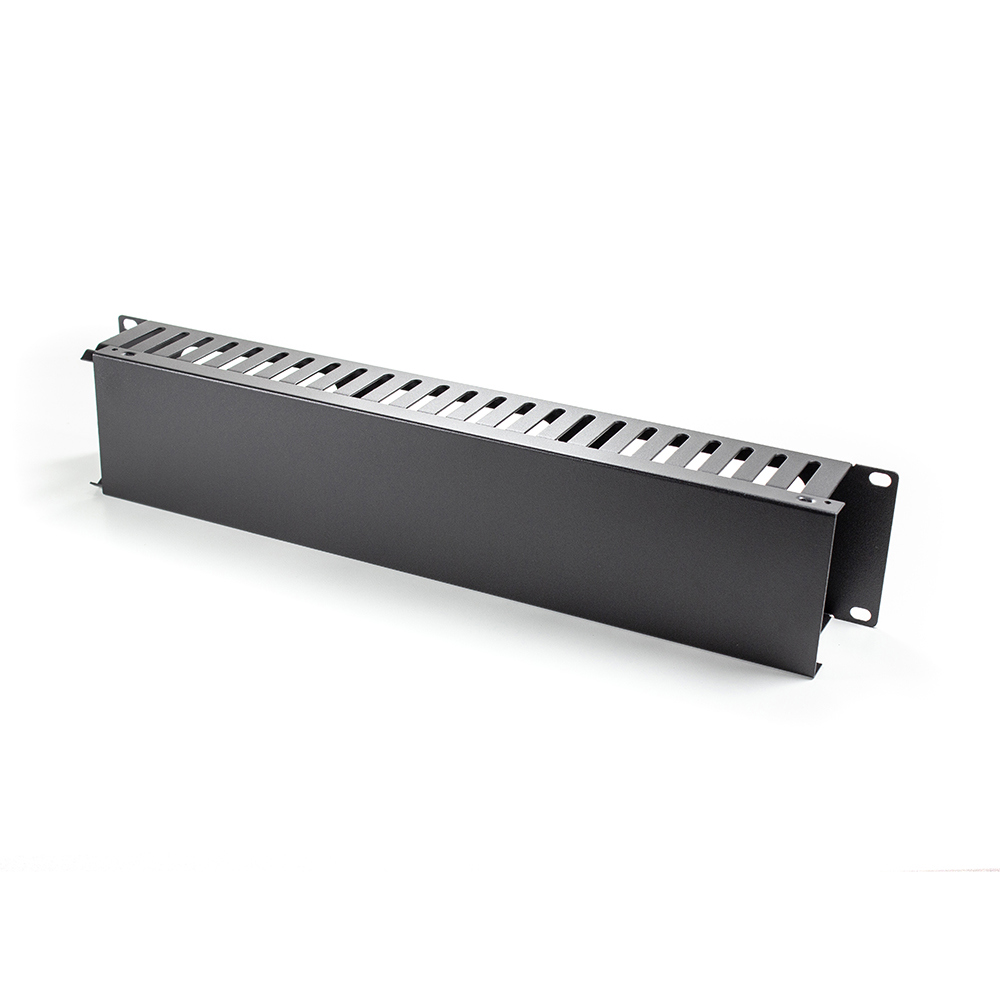 Serveredge 2Ru Horizontal 24 Slots Cable Management Rail - Metal Body Metal Fingers & Metal Cover & Rear Entry Holes