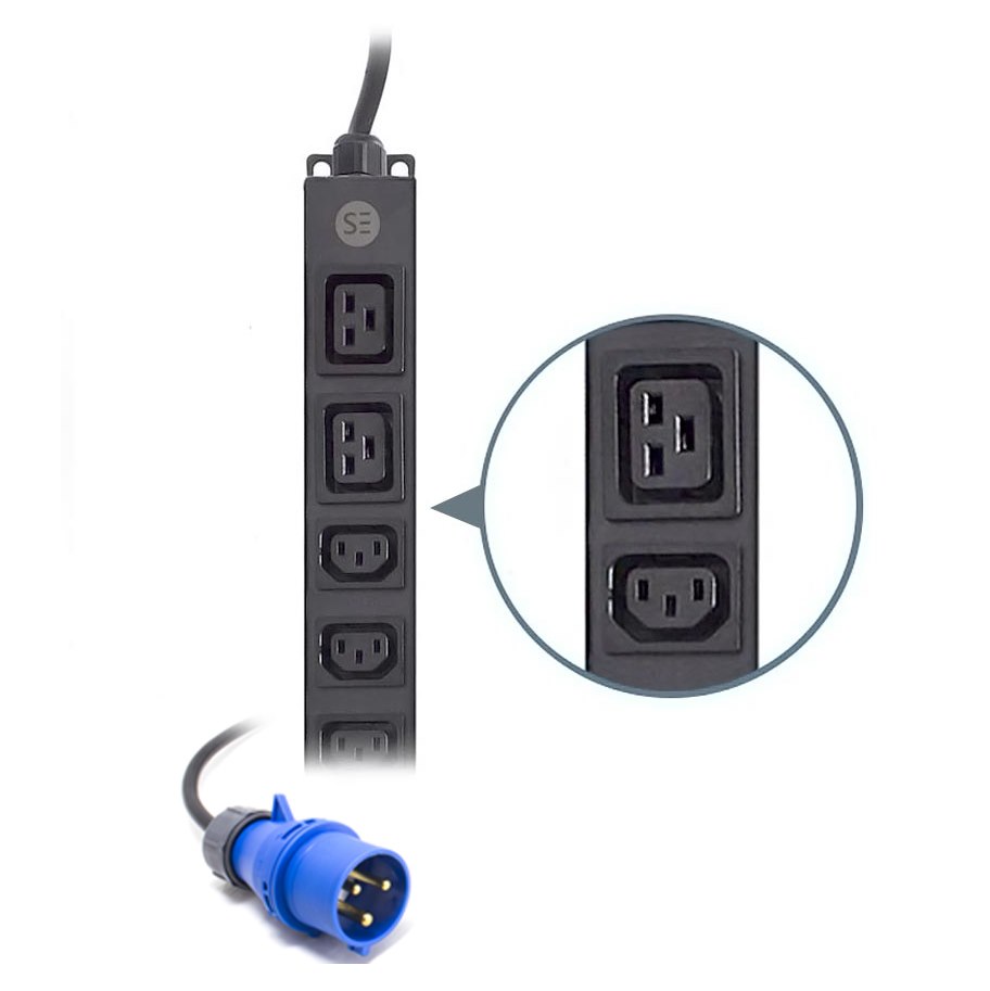Serveredge Basic 12 Port Iec Pdu (10) Iec C13 Output (2) Iec C19 Output& (1) Ip44 Input Plug 32A 240 V