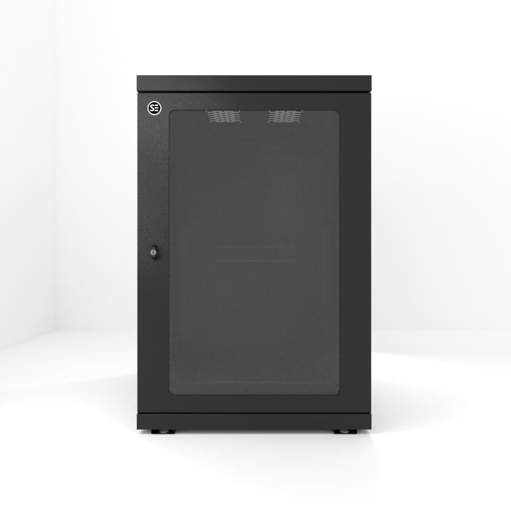 Serveredge 18Ru Fully Assembled Wall Mounted Cabinet - 600W X 600D X 903H Includes:Toughened Glass DoorQuick Release Lockable Side PanelL-Shaped Rails2 X Fixed ShelfCut Out Slots For Fans20 X Cage Nut