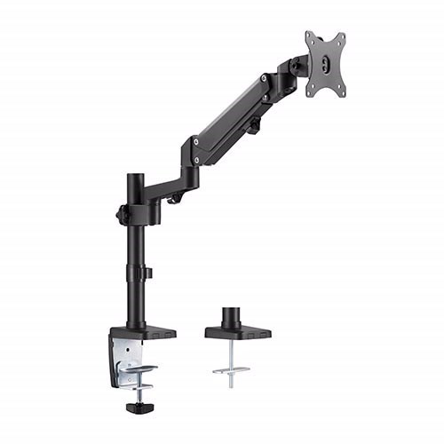 Brateck Single Monitor Heavy-Duty Aluminum Gas Spring Monitor Arm Fit Most 17' - 35' Monitors Up To12kg Per Screen Vesa 75X75/100X100