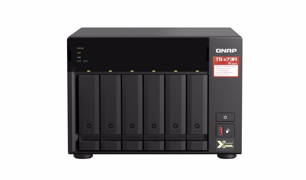 Qnap 6-Bay Nas (No Disk), Amd QC 2.2GHz, 8GB, 2.5GbE(2), M.2(2), TWR, 3YR WTY