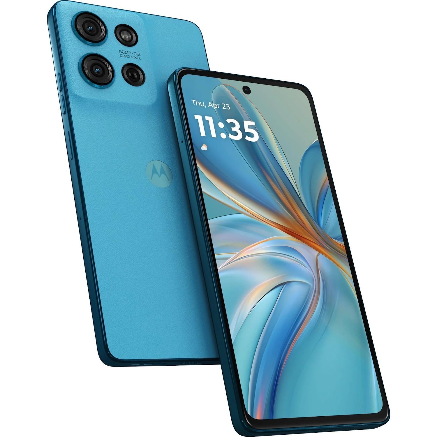 Motorola G75 5G 256GB With Buds- Aqua Blue,6.8',Full HD+120Hz,256GB,8GB RAM,Dual SIM,50MP/16MP,Water Protection,5000mAh Battery,2Year Warranty