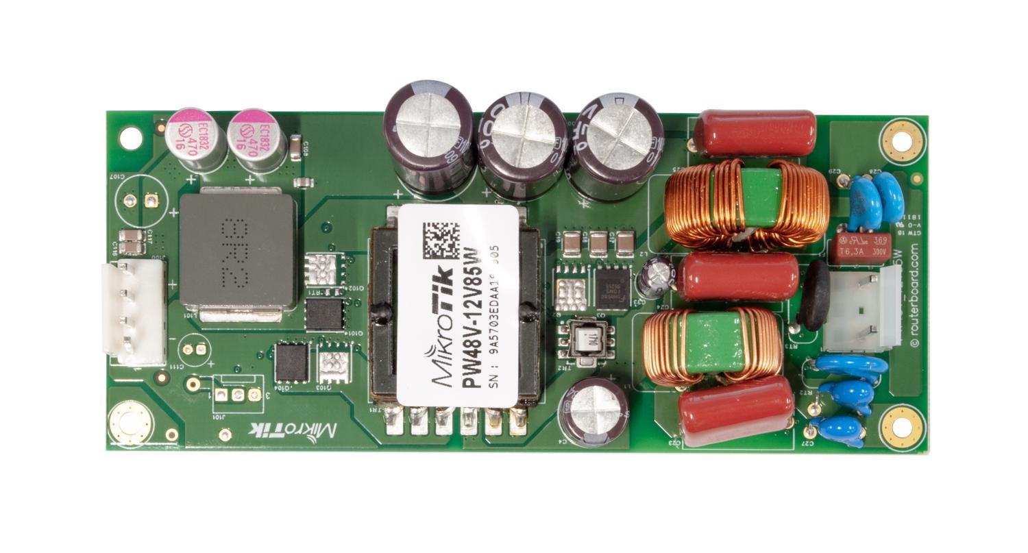 MikroTik (PW48V-12V85W) ±48V Open frame Power supply; with 12V 7A output, for CCR since revision r2