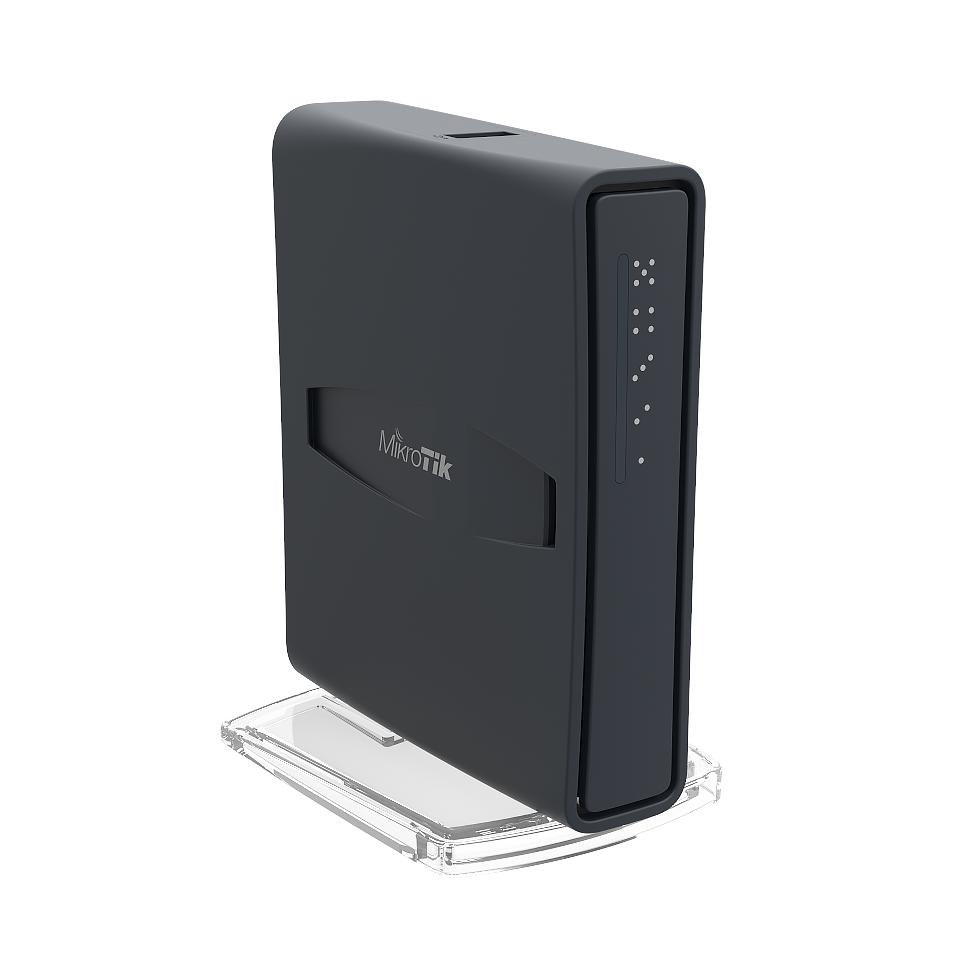Mikrotik hAP ac lite TC (RB952Ui-5ac2nD-TC) Dual-Concurrent 2.4/5GHz AP, 802.11ac; Five Ethernet ports, PoE-out on port 5, USB for 3G/4G support, universal tower case
