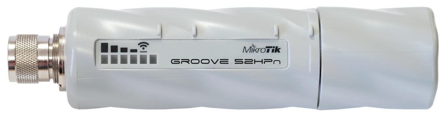 MikroTik GrooveA 52 (RBGrooveA-52HPn) 2.4GHz/5GHz AP/Backbone/CPE, N-male connector; includes 2.4GHz/5GHz 6dBi Omni Antenna