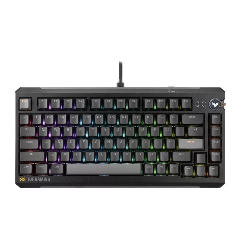 Asus Tuf Gaming K4 Magnetic - Black, Magnetic Switches, 8000Hz Polling, 0.1–3.3MM Actuation, RGB, Hot-Swappable, PBT Keycaps, Usb-C