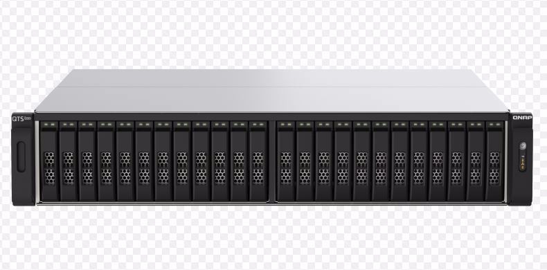 Qnap TS-h2490FU-7232P-64G 24 Bay 2.5-Inch U.2 PCIe NVMe Nas Amd Epyc™ 7302P 16-Core 3.0 GHz 64G DDR4 Ecc Hot-Swappable 2x25GbE 2x2.5GbE 2xUSB3.2 5 YRS