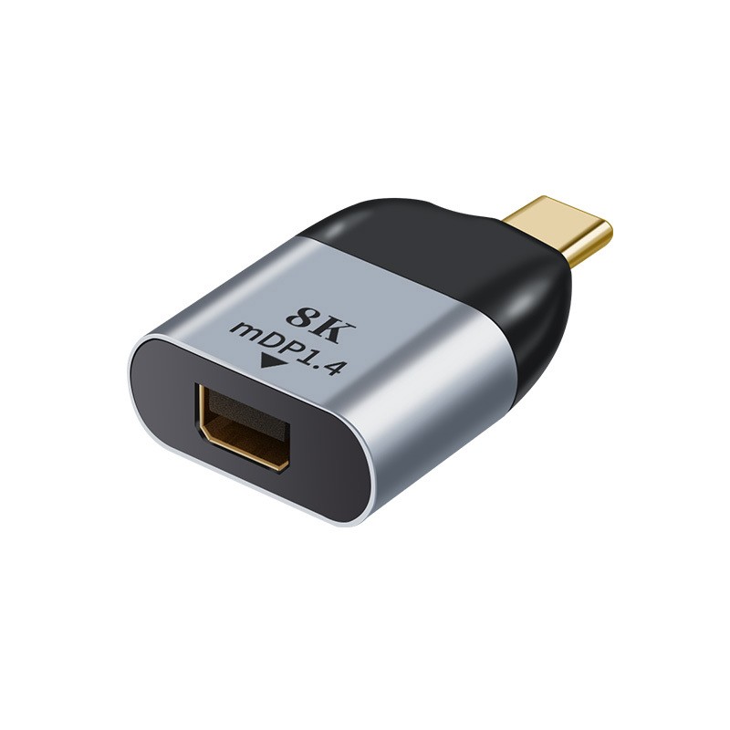 Astrotek Usb-C To Mini DP DP DisplayPort Male To Female Adapter Support 8K@60Hz 4K@60Hz Aluminum Shell Gold Plating For Windows Android Mac Os