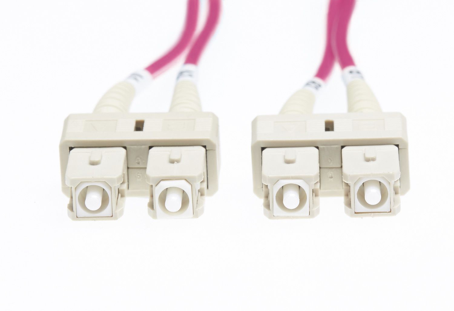 4Cabling 2M SC-SC Om4 Multimode Fibre Optic Patch Cable: Erika Violet