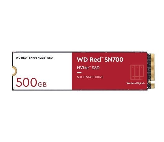 SanDisk Western Digital WD Red SN700 500GB NVMe Nas SSD 3430MB/s 2600MB/s R/W 1000TBW 420K/515K Iops M.2 Gen3x4 1.75M HRS MTBF 5YRS WTY