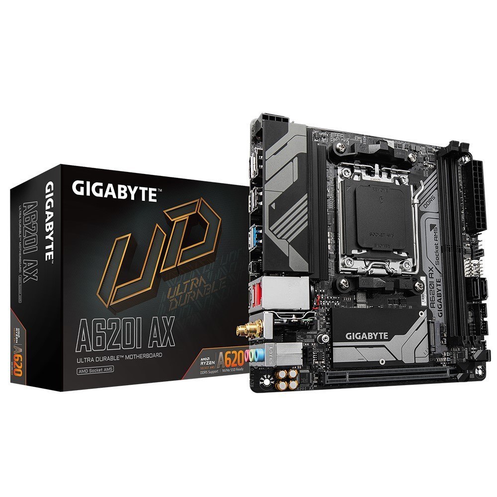 Gigabyte M/B A620i Ax 1.0, Amd Am5, 2 X DDR5 Up To 128 GB, 1 X Hdmi, 1 X Pci Express X16, 1 X M.2, 2 X Sata, 4X Usb 3.2