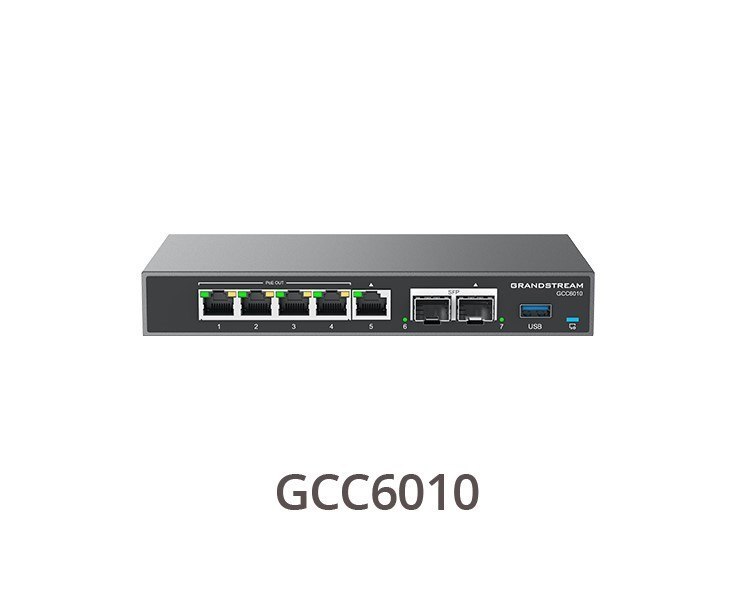 Grandstream GCC6000 Built-In Ippbx (10 Users, 4 Concurrent Calls) + Enterprise-Grade Firewall + VPN Router + 2 X 2.5 GB, 5 X GigE Network Switch
