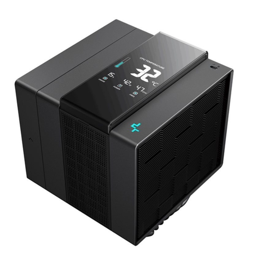 DeepCool Assassin Iv VC Vision Digital Air Cooler, TDP 300W, Quad-Segmented Dashboard Display, Silent 3-Phase 6-Slot 4-Pole Fans (120MM And 140MM)