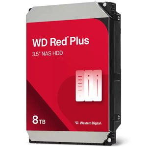 WD Red Plus 8TB 3.5" Nas Internal HDD Sata3 - 256MB Cache - CMR - Designed And Tested For Raid Environments 1-8 Bay Nas - 3 Years Warranty