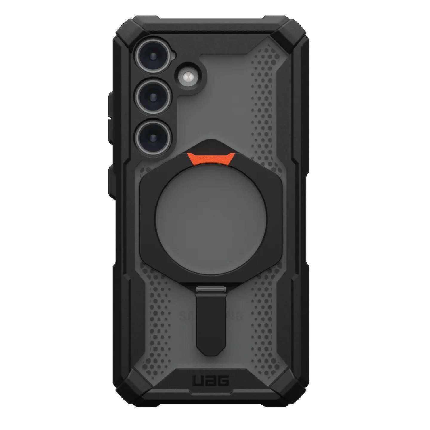 Uag Plasma Xte Samsung Galaxy S24 5G (6.2') Case - Black/Orange (214448114097), 20 FT. Drop Protection(6M),Integrated Kickstand,Air-Soft Corners