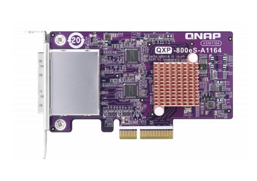 Qnap 1-Port SFF-8088 Sata Host Bus Adapter, 4 X Sata 6GB/S, Pcie 3.0 X2, For TL Sata Jbod