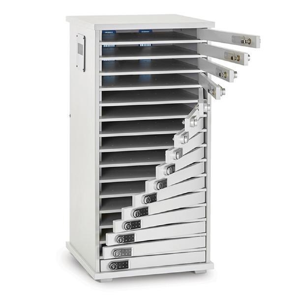 LapCabby Lyte 16 Multi Door | 16-Device Static Ac Charging Locker For Laptops, Tablets &Amp; Chromebooks Up To 15" - Horizontal