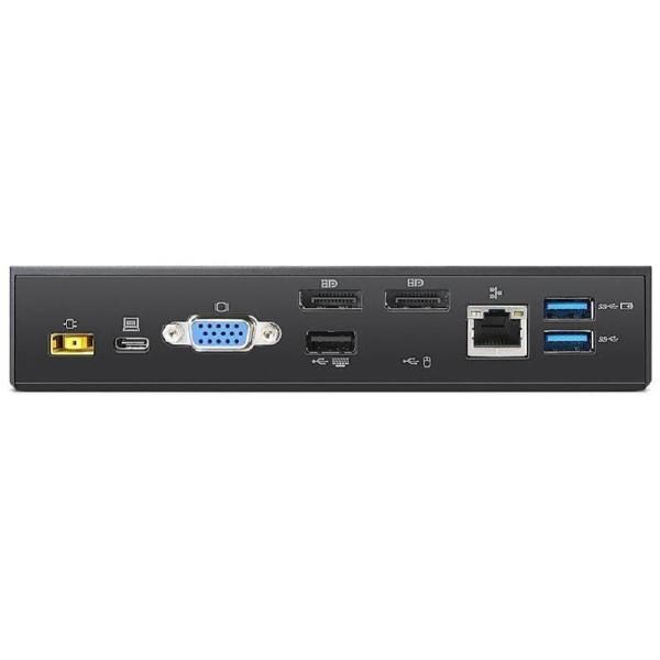Lenovo Ex-Display Lenovo ThinkPad Usb-C Dock - 2X DP, 1X Vga, 3X Usb 3.0, 2 X Usb 2.0, 1X Usb-C, 1X Gigabit Ethernet, 1X Stereo/Mic Combo Port,