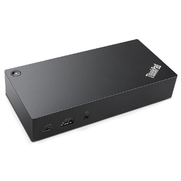 Lenovo Refurb Lenovo ThinkPad Usb-C Dock - 2X DP, 1X Vga, 3X Usb 3.0, 2 X Usb 2.0, 1X Usb-C, 1X Gigabit Ethernet, 1X Stereo/Mic Combo Port, 1X Security Lock