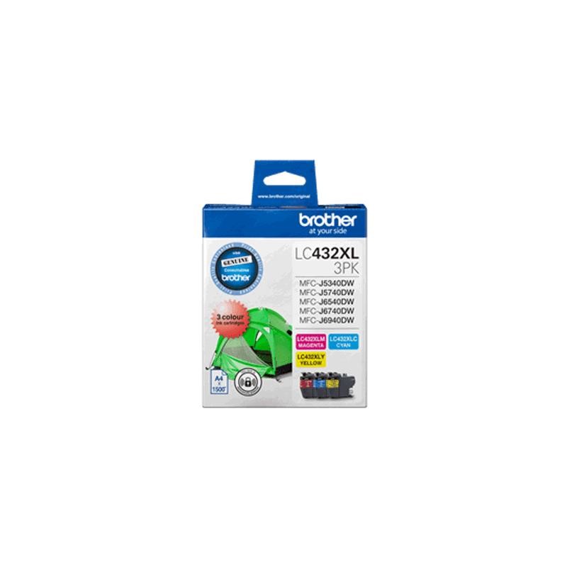 Brother LC432XL Colour Value Pack 1Xcyan 1X Magenta 1X Yellow