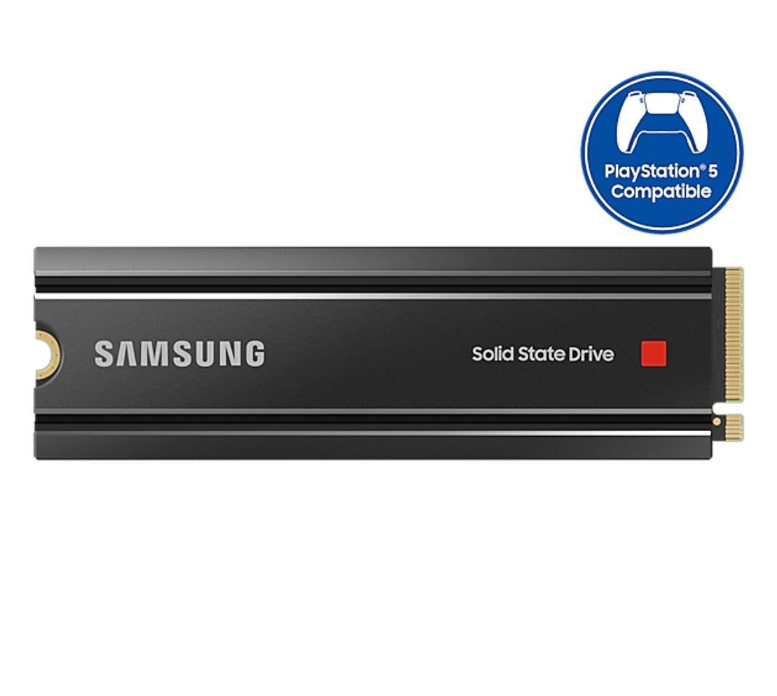 Samsung 980 Pro 2TB Gen4 NVMe SSD With Heatsink 7000MB/s 5100MB/s R/W 1000K/1000K Iops 1200TBW 1.5M HRS For PS5 5YRS WTY