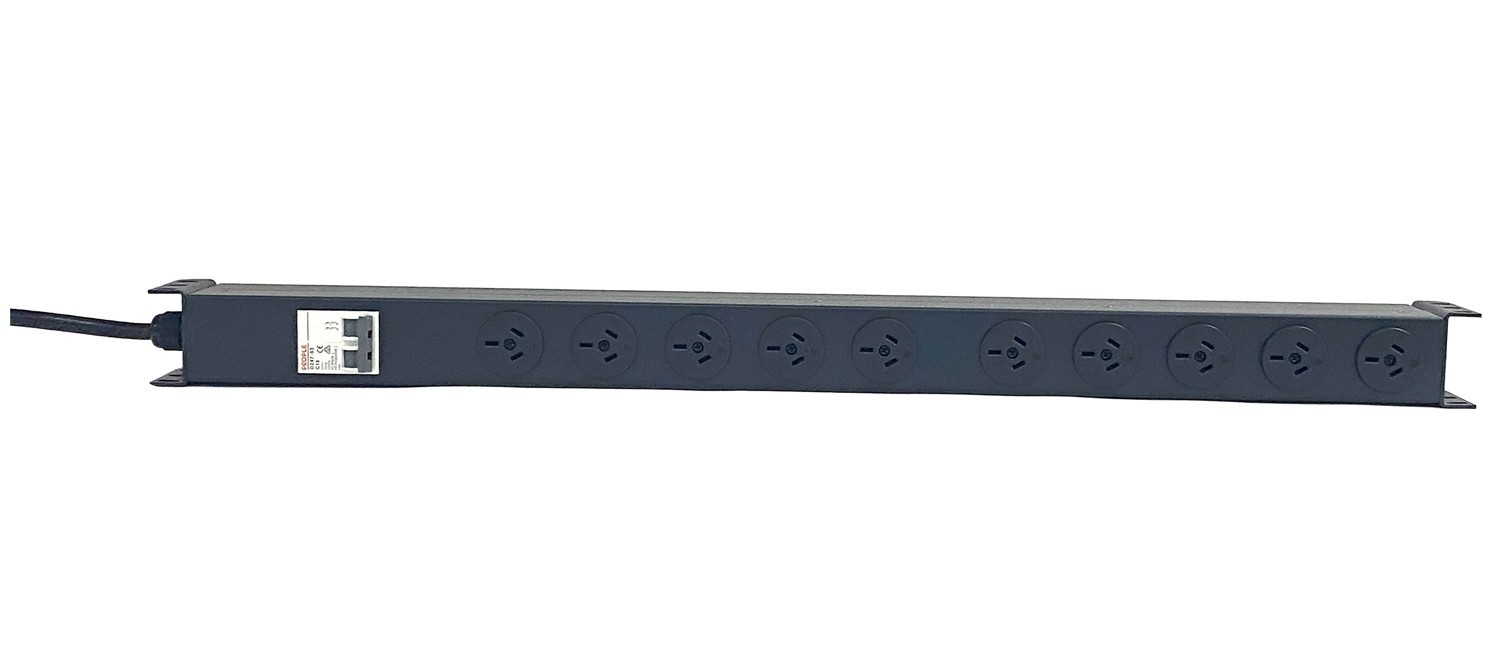 PowerShield RPR-10V15MCB Vertical Pdu With 16A Aus Input Plug, 10 Aus Outlets