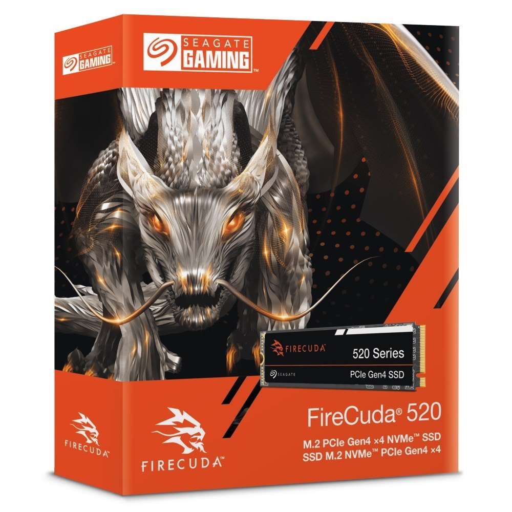 Seagate Firecuda 520 SSD, M.2, Nvme 2TB, 4850R/4750W-MB/S, Pcle Gen 4, 5YR WTY