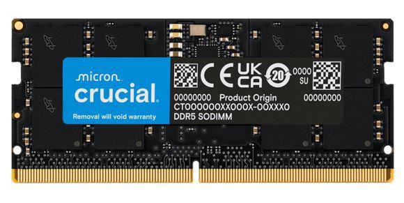 Micron Crucial 32GB (1x32GB) DDR5 Sodimm 5600MHz CL46 Notebook Laptop Memory