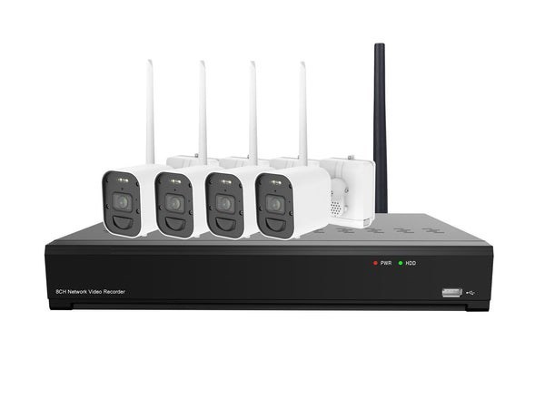 X-Series X-NVR-BCK: 8CH Long-Range Wifi NVR Kit W/ 4 X 4K Wireless Battery Cameras w/Active Deterrence