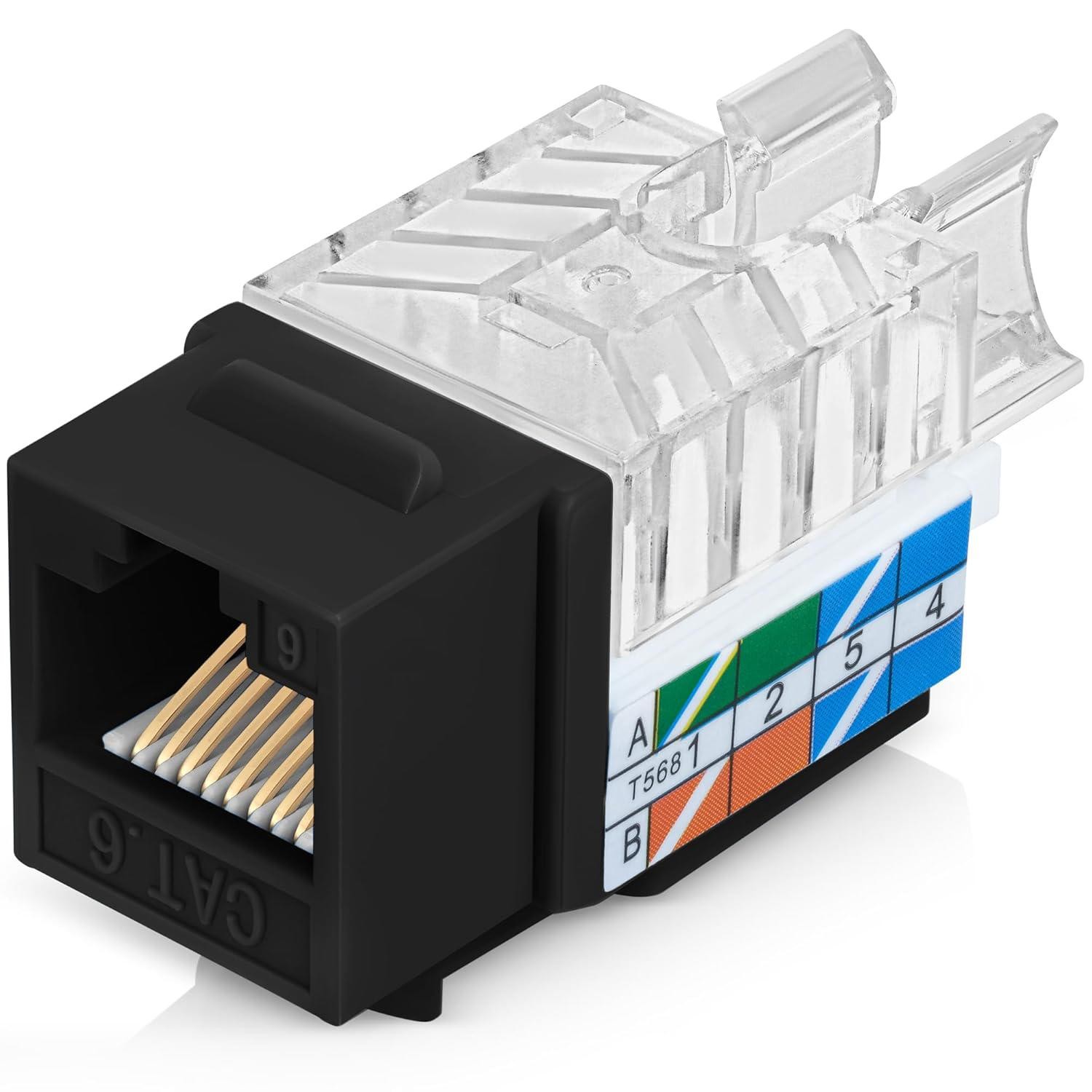 Everest 45° Angled RJ45 Cat6 Keystone Jack