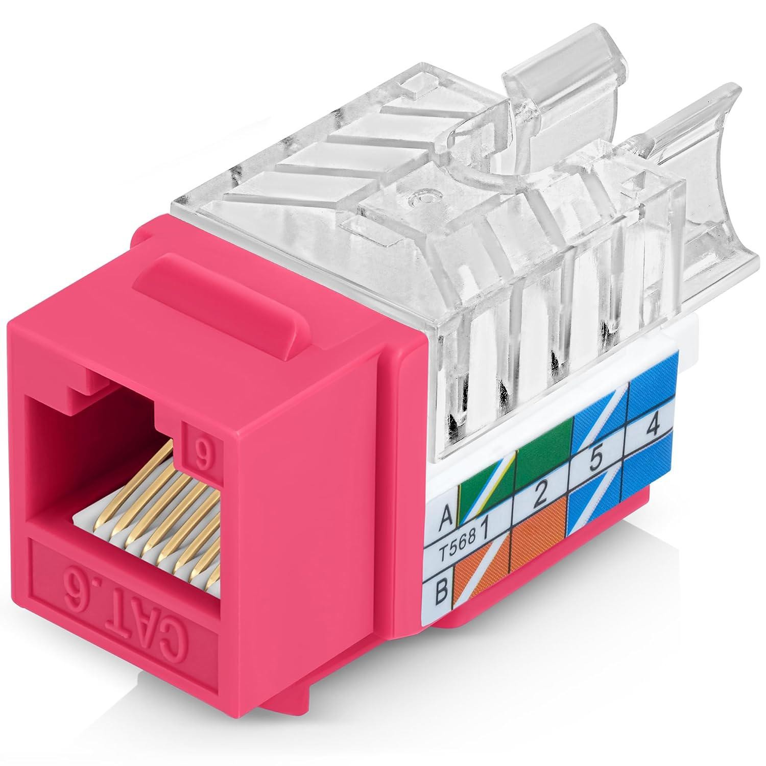 Everest 45° Angled RJ45 Cat6 Keystone Jack
