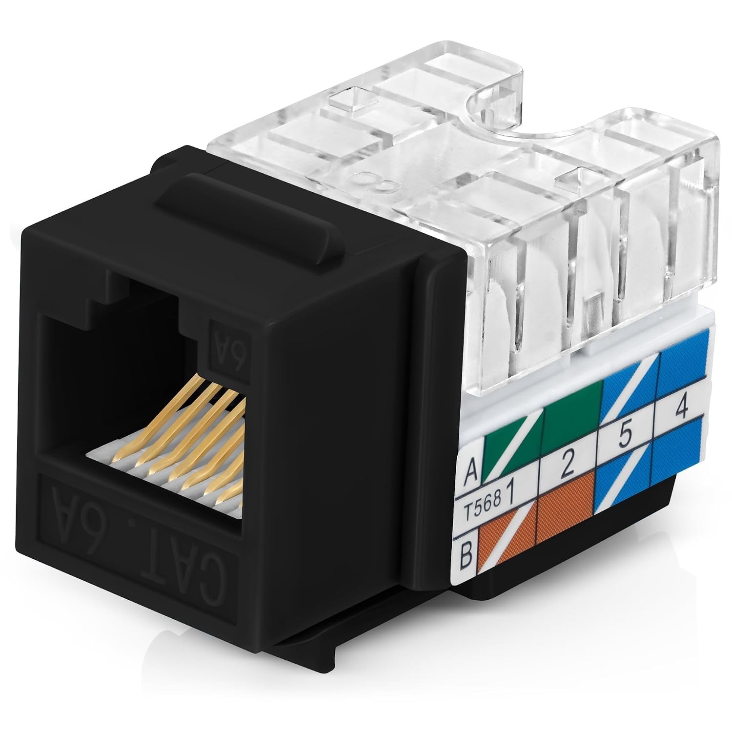Everest 90° RJ45 Cat6 Keystone Jack