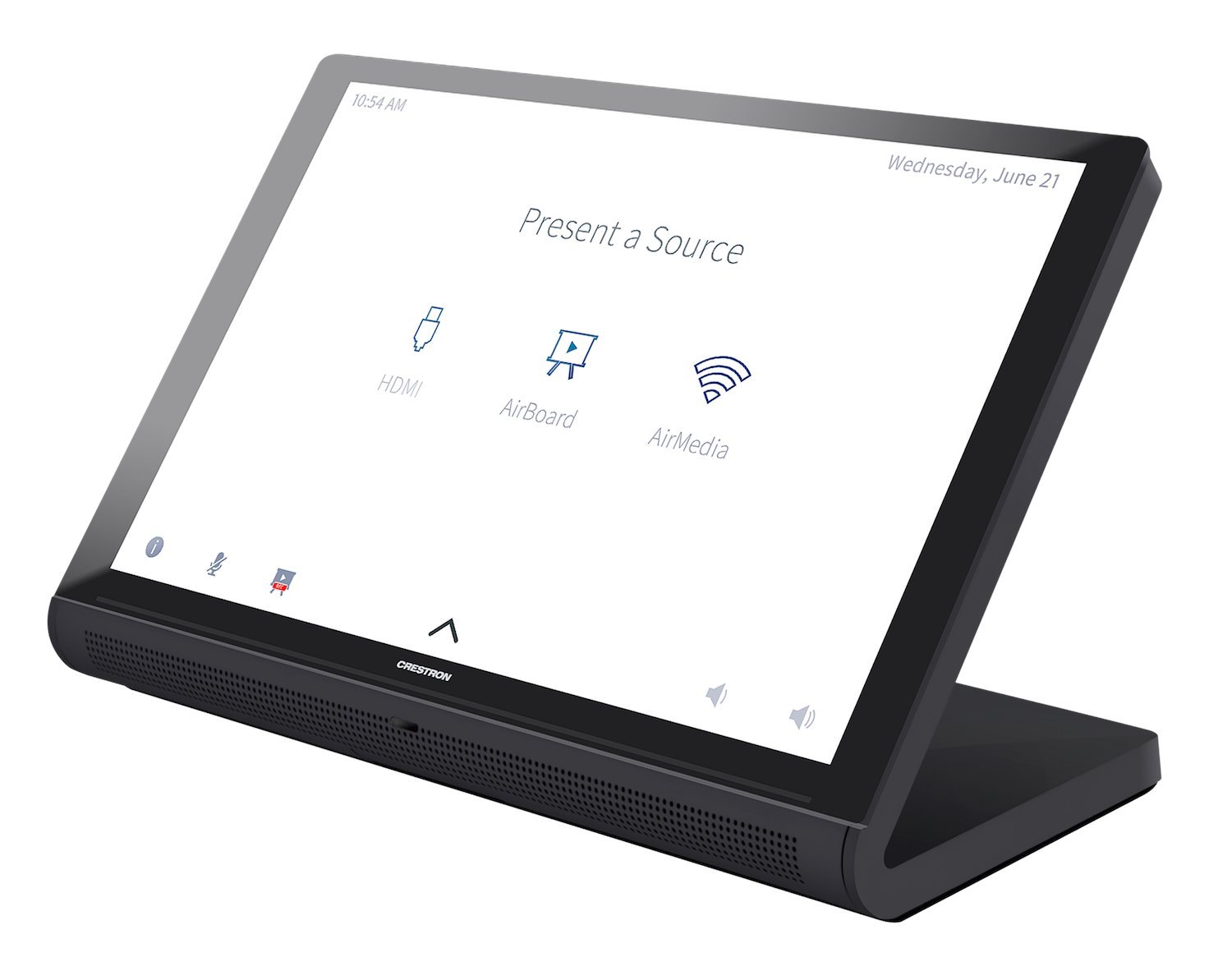 Crestron 10.1 In. Tabletop Touch Screen, Black Smooth
