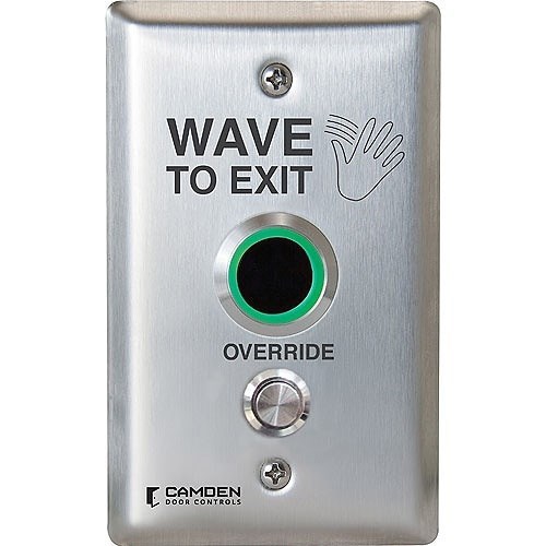 OUTDOOR SINGLE GANG NO-TOUCH SENSOR W/MANUAL OVER RIDE (Wave to Exit Enforcer)