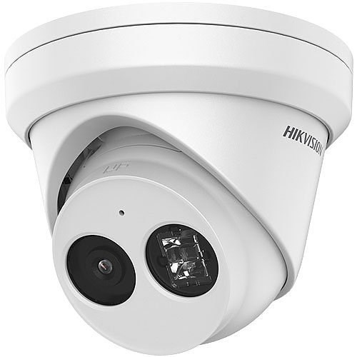 AcuSense 4MP Turret IP Camera with Built-In Microphone, 2.8mm Fixed Lens, White