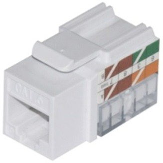 CAT6 RJ45 Keystone Vertical 8P8C, 10-Pack, White