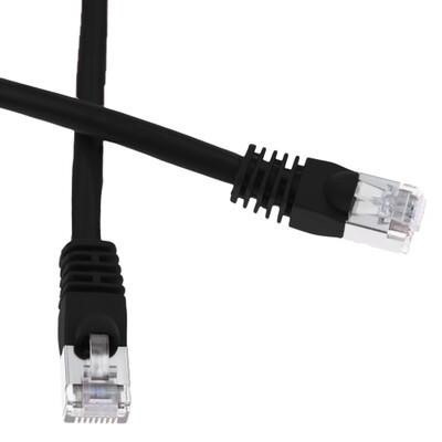 CBL ASSY MOD 24-4PR STRANDED CAT6A IP10 T568A/B 1FT MC6 GT3BLACK CLARITY