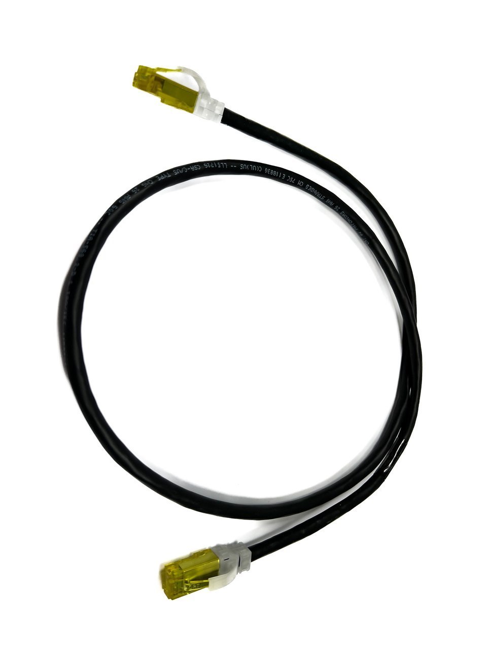 Clarity CAT6A Modular Patch Cord, 7 ft, Black