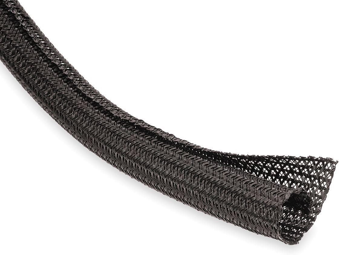 1-inch Braided Cable Sleeve, Black 