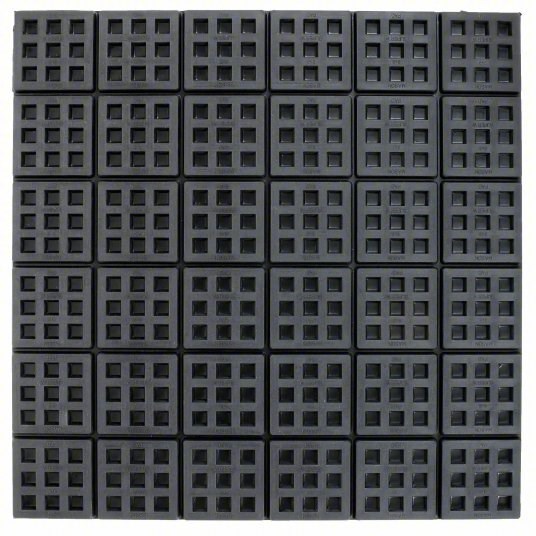 3/4” Thick Neoprene Super W Waffle Pad under subs, 18" x 18"