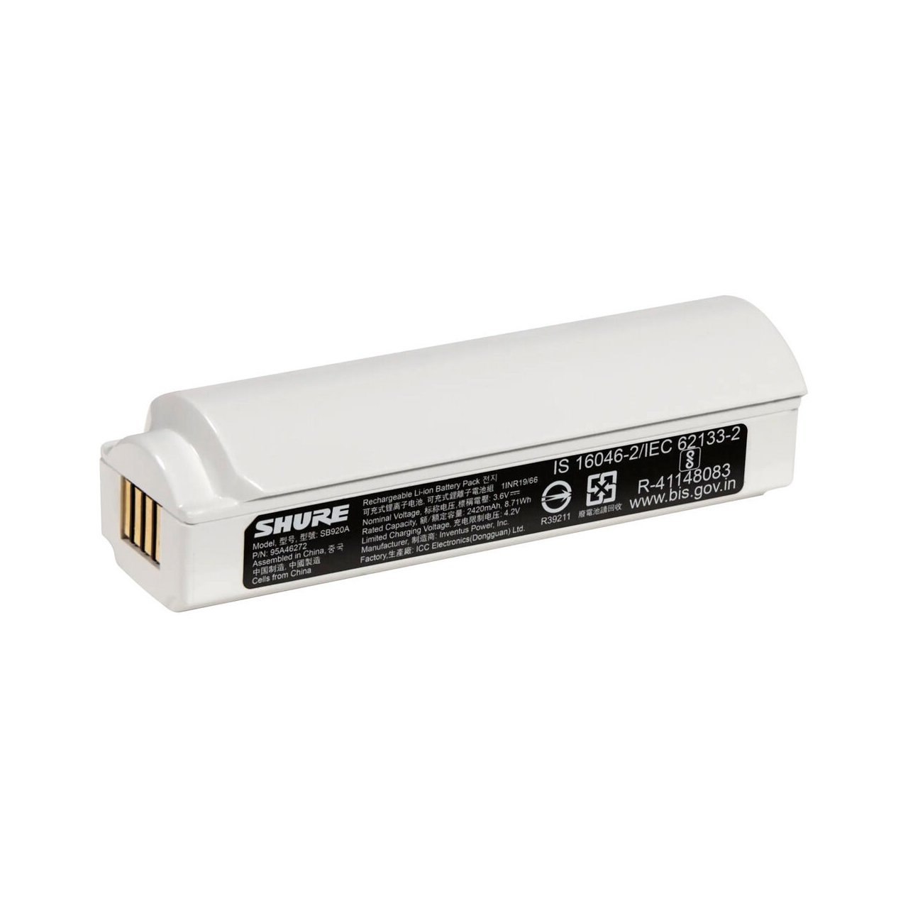 Rechargeable Lithium-Ion Battery, Up to 9h