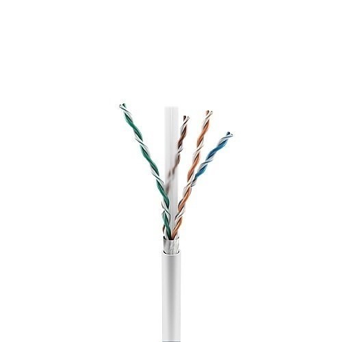 CAT6A 23/4 Unshielded UTP Cable, Riser CMR, 1000' (304.8m) Wooden Spool, White