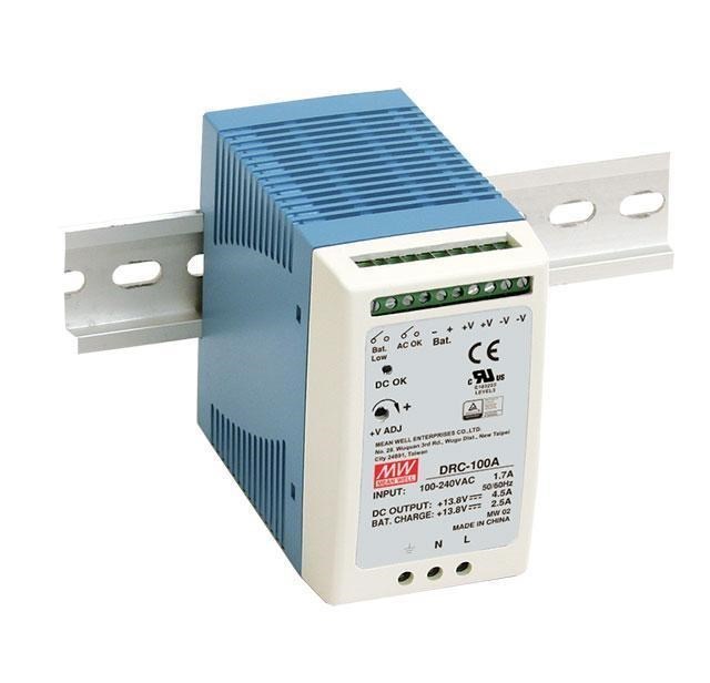 MEAN WELL DRC-100B 96W 24-30V AC/DC meanwell din rail security Power Supply with Battery charger(UPS function) DRC-100