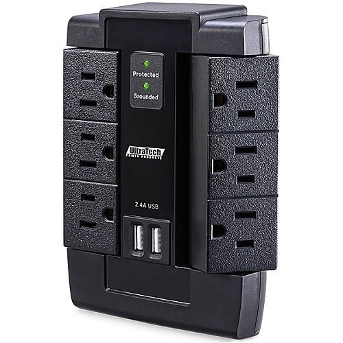 6-Outlet Swivel Surge Protector with USB Charging