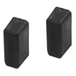 Protective End Caps; 0.38"W x 1.5"H; Black; Sold in Pairs