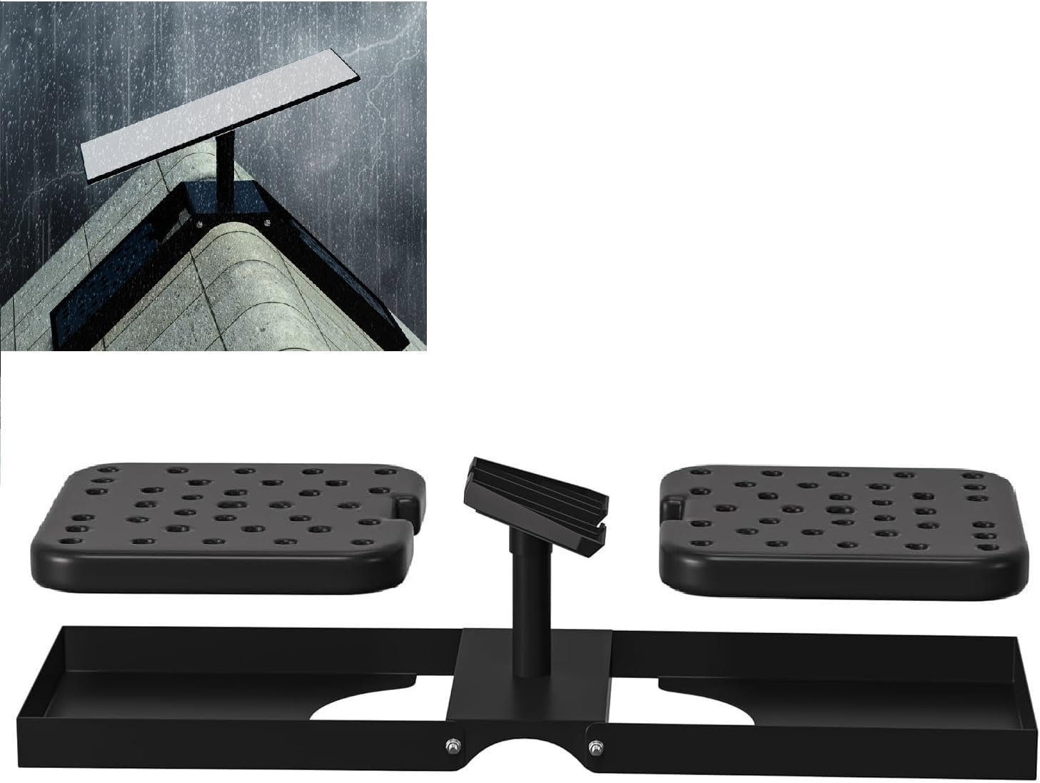 Starlink Gen 3 Roof Ridge Mount with 13lb Counterweights Included - Non-Penetrating Adjustable Pivot Kit 