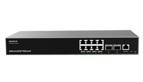 Grandstream Enterprise Layer 3 Managed PoE Network Switch 8 X GigE 2 X SFP