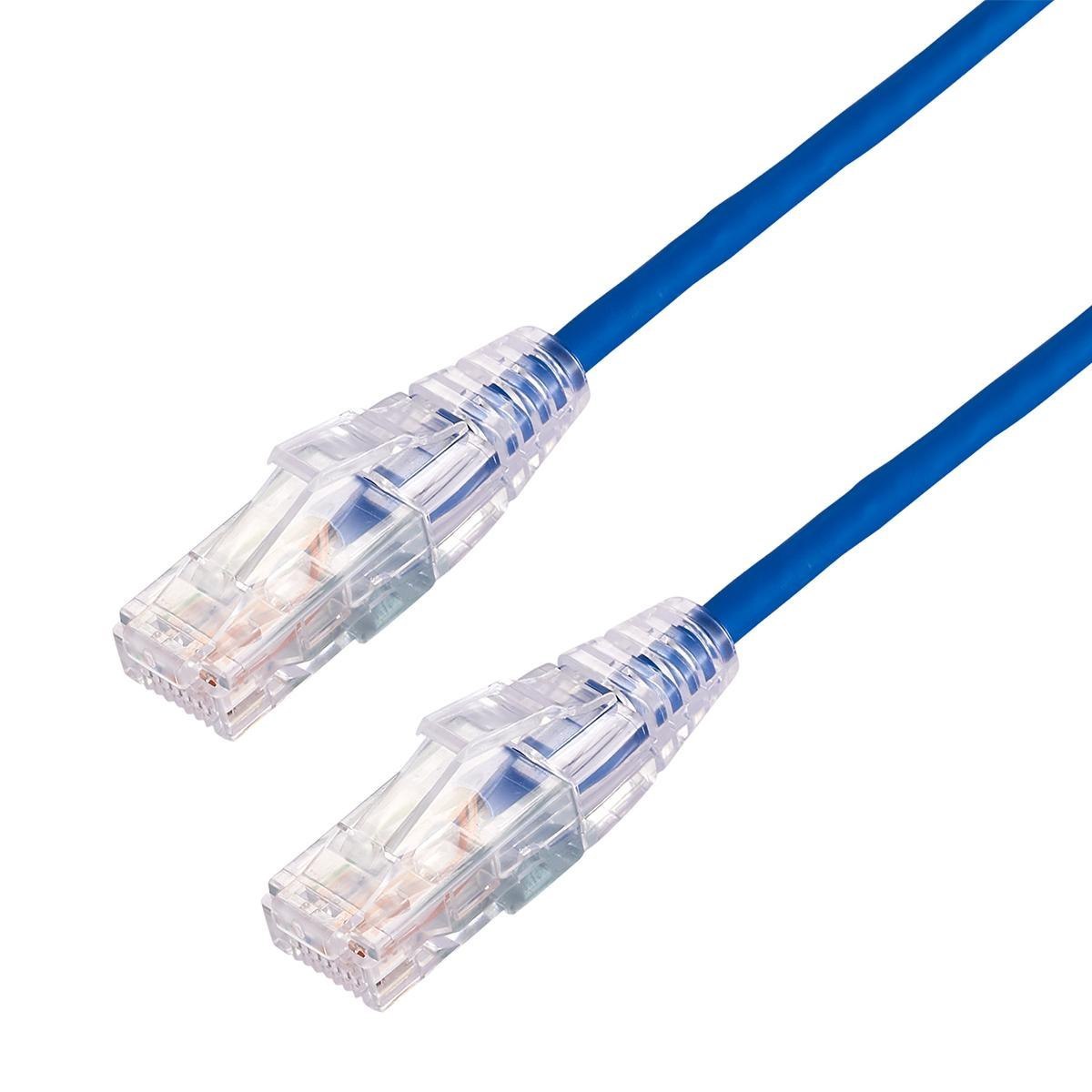 Comsol 30CM RJ45 Cat 6A Ultra Thin Patch Cable - Blue