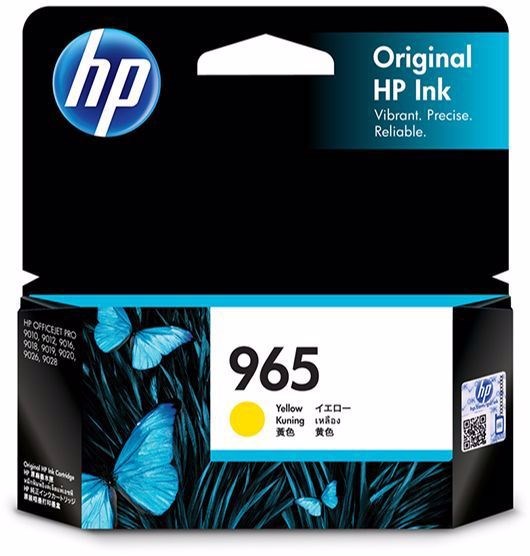 HP 965 Original High Yield Inkjet Ink Cartridge - Yellow Pack