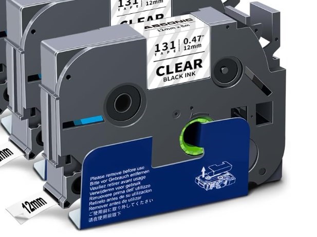 1/2" Label Tape Clear